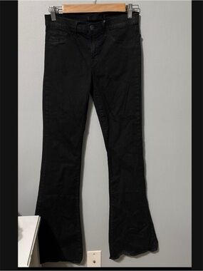 J. Brand jeans women’s size‎ 6 size 27 black wax feel dry clean Flare